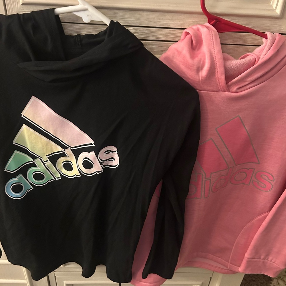 Lot of 2 Adidas girl’s hoodies size large (14) NWOT